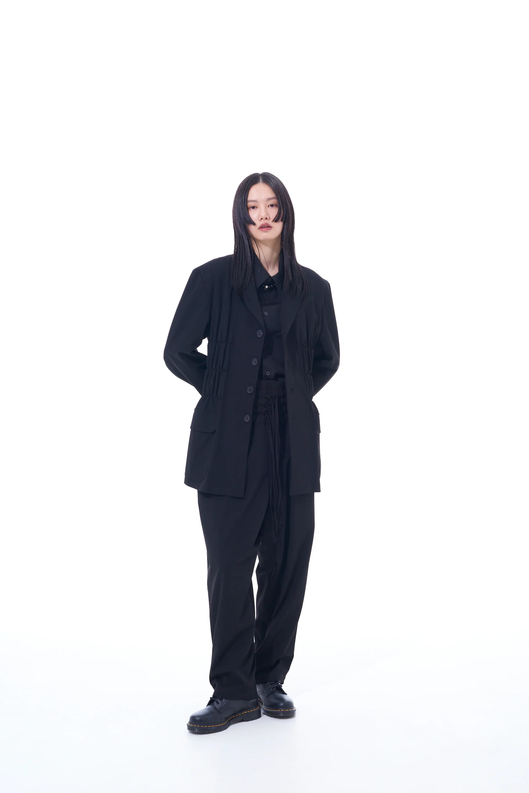 PE/RAYON GABARDINE STRETCH  SHIRRING AND LACES WAIST PANTS - Image 8