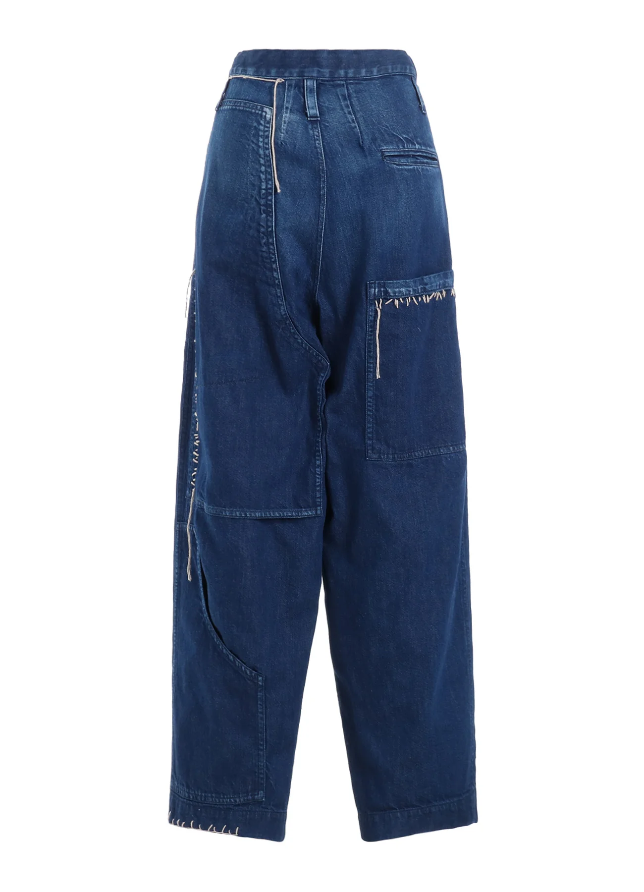 SPOTTED DENIM PATCHED-POCKET PANTS - Image 3