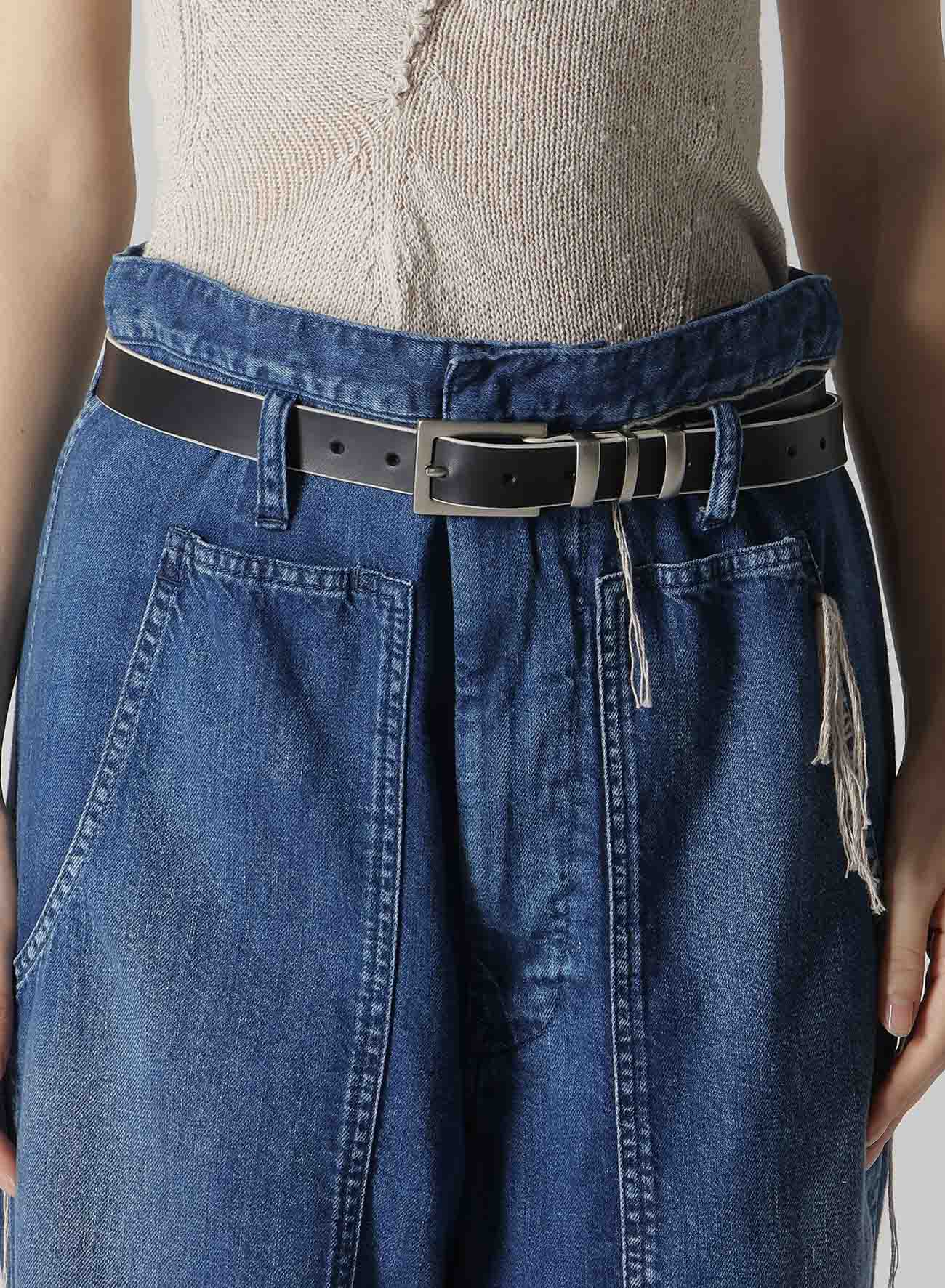 SPOTTED DENIM PATCHED-POCKET PANTS - Image 5