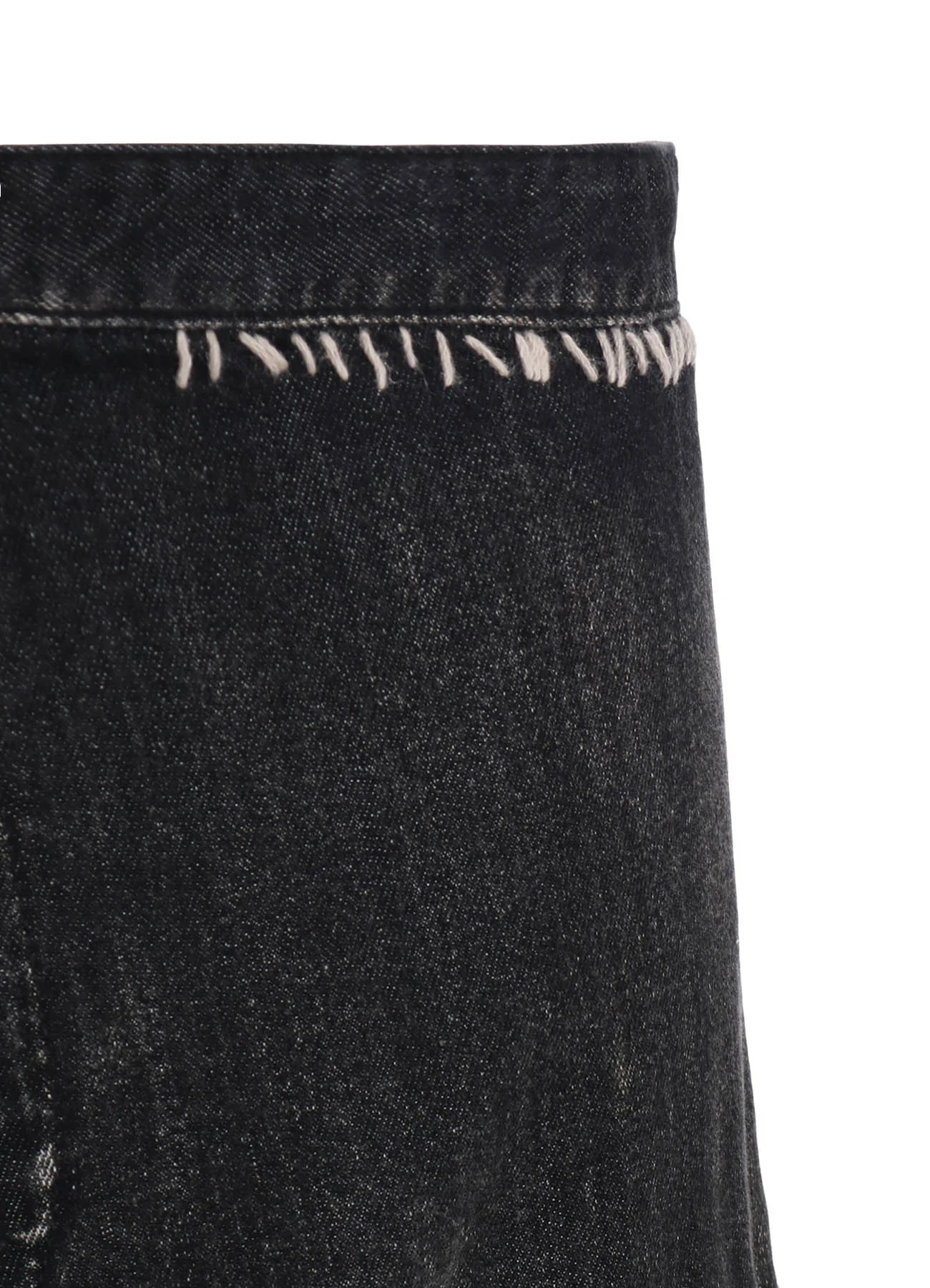 SPOTTED DENIM FLARE SKIRT WITH GUSSET - Image 5