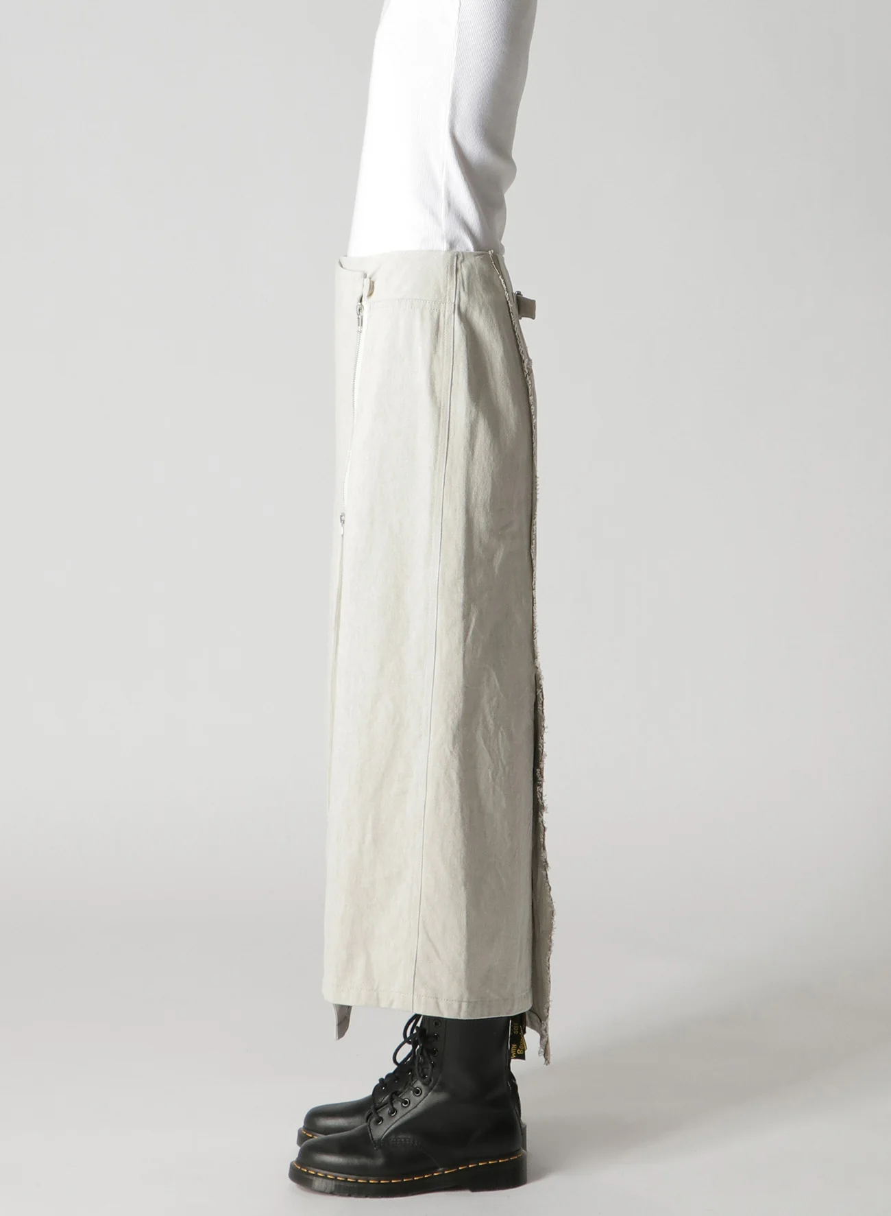 10oz DENIM PANELLED WRAP SKIRT - Image 13