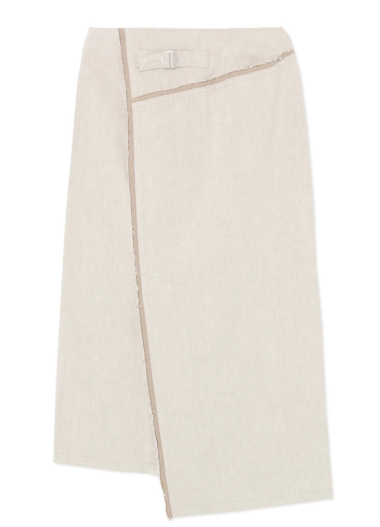 10oz DENIM PANELLED WRAP SKIRT - Image 3