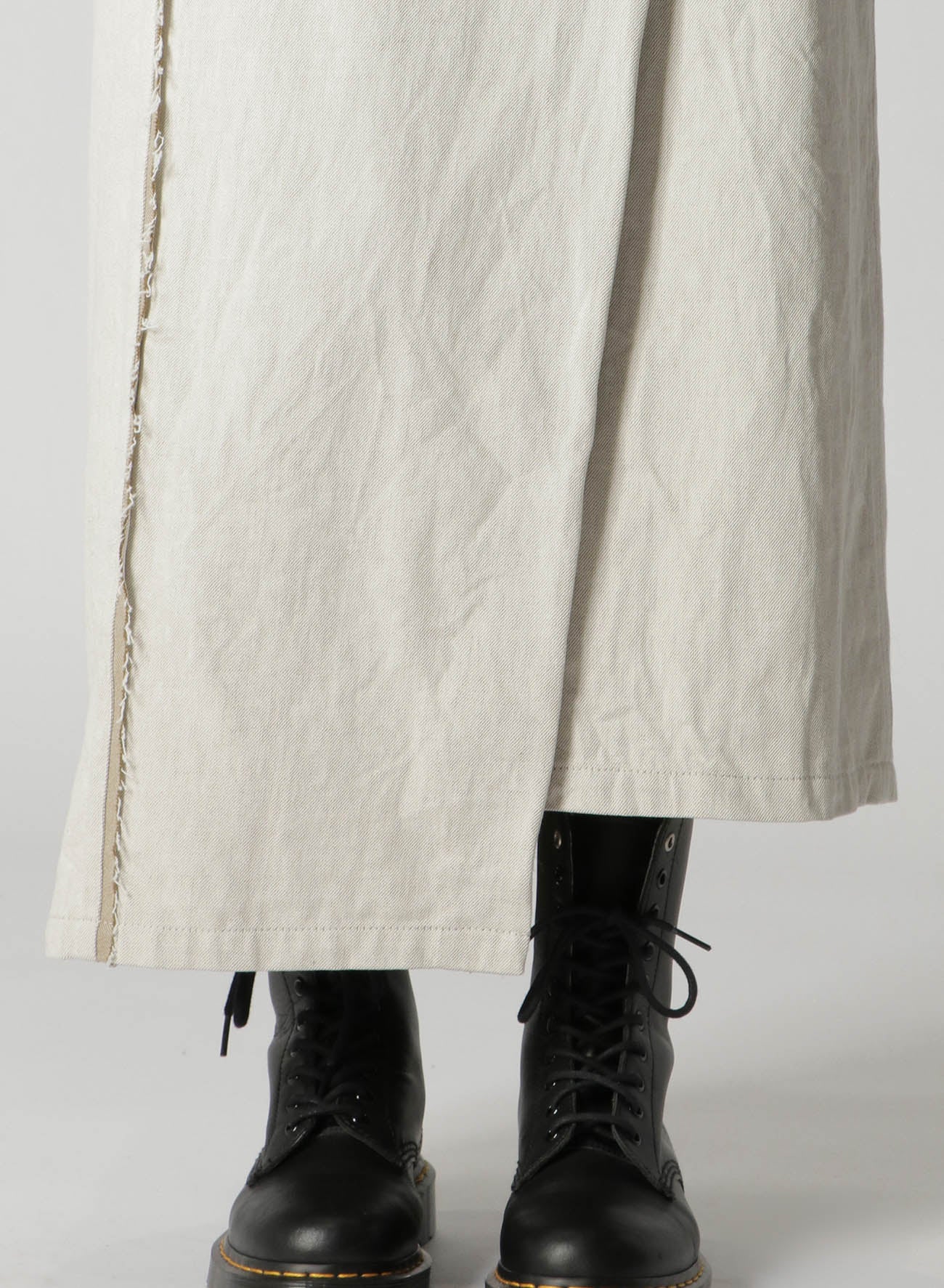 10oz DENIM PANELLED WRAP SKIRT - Image 8