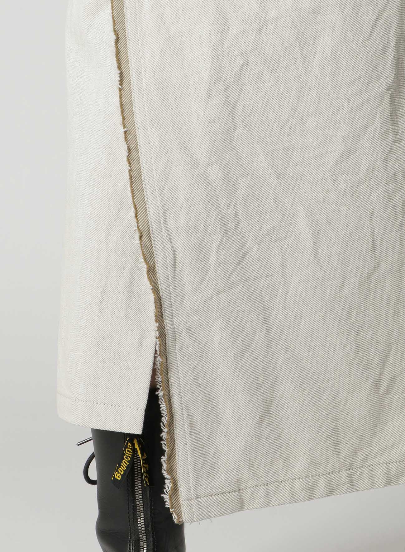 10oz DENIM PANELLED WRAP SKIRT - Image 9