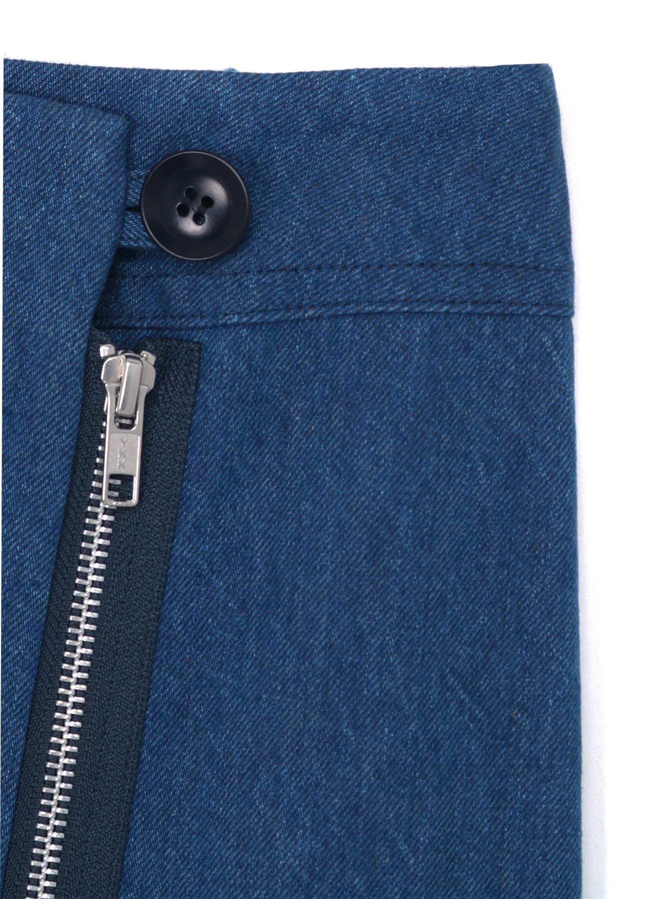10oz DENIM PANELLED WRAP SKIRT - Image 4