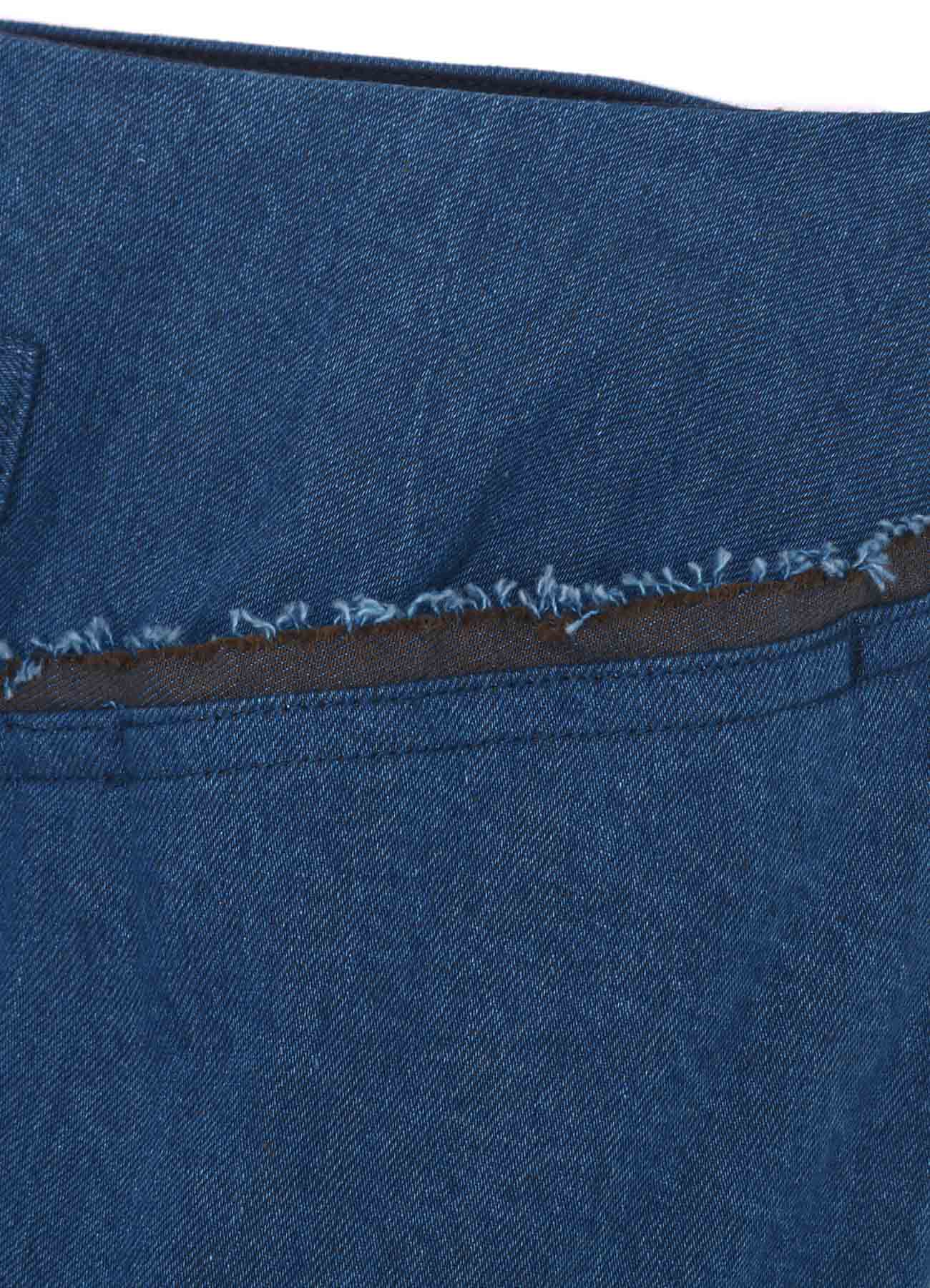 10oz DENIM PANELLED WRAP SKIRT - Image 6