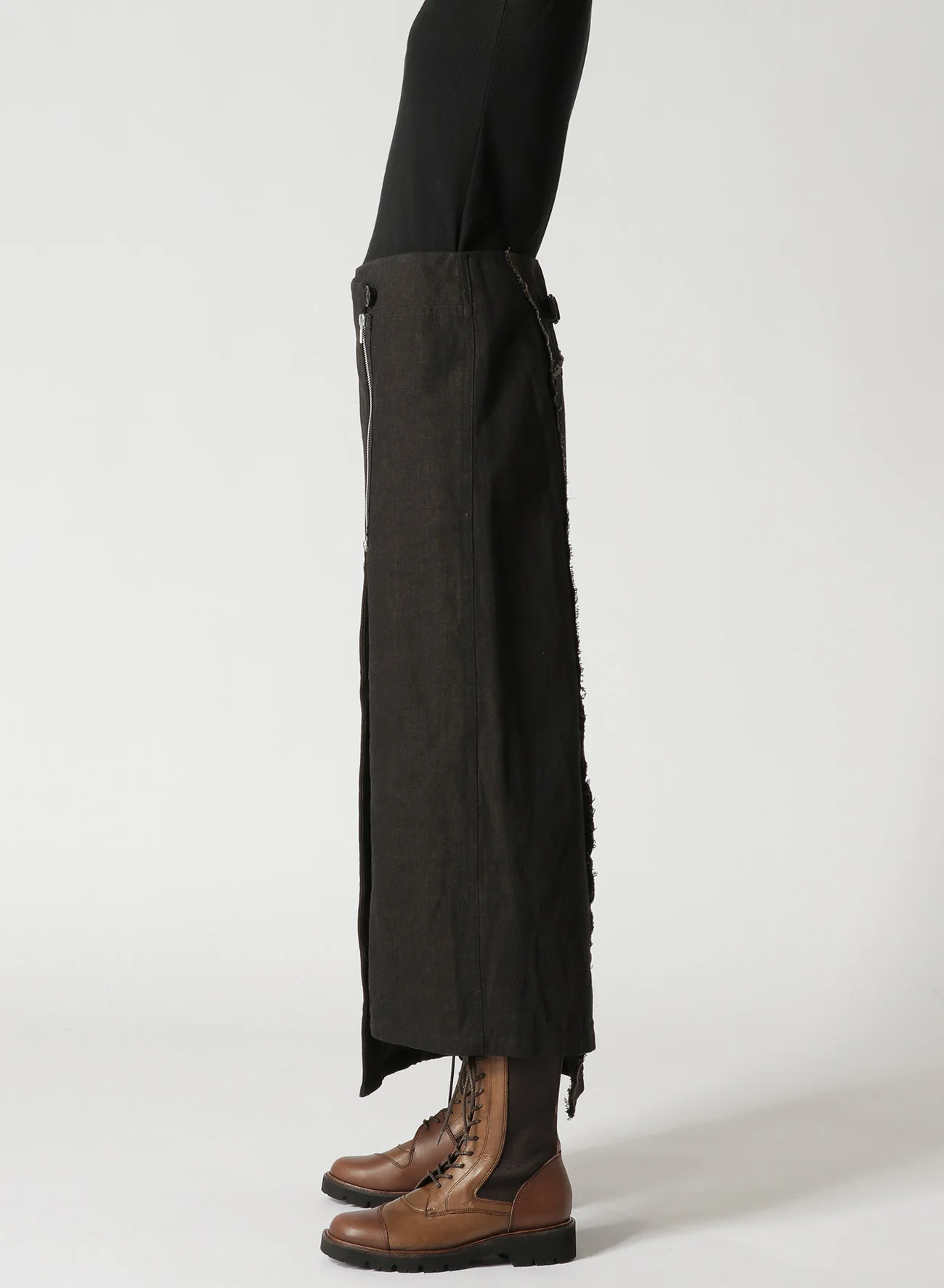 10oz DENIM PANELLED WRAP SKIRT - Image 13