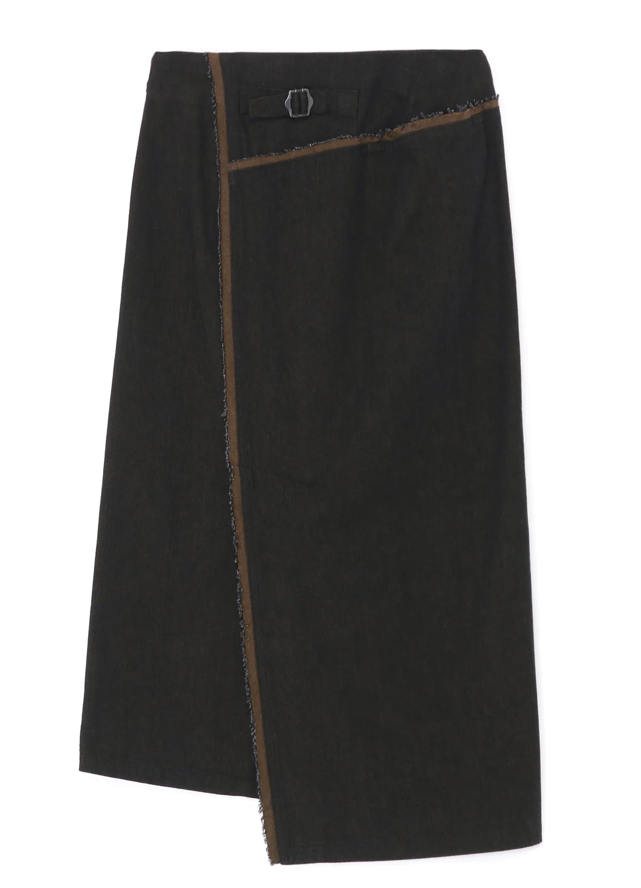 10oz DENIM PANELLED WRAP SKIRT - Image 3